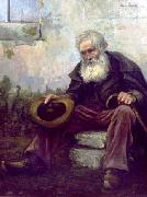Louis Dewis Old Beggar oil painting on canvas